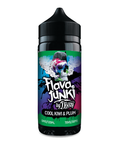 Cool Kiwi & Plum 100ml Shortfill E-Liquid by Flava Junki