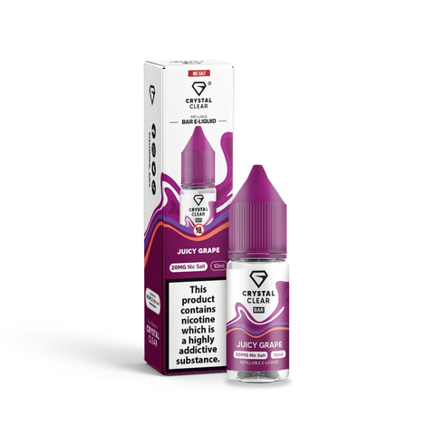 Juicy Grape Nic Salt E-Liquid by Crystal Clear Bar