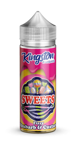 Fizzy Rhubarb & Custard 100ml Shortfill E-Liquid by Kingston Sweets