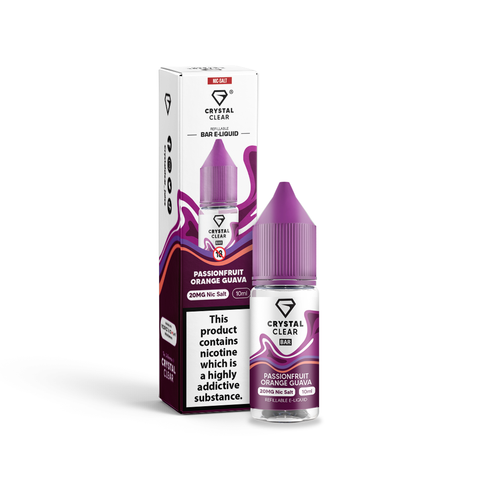 Passionfruit Orange Guava Nic Salt E-Liquid by Crystal Clear Bar