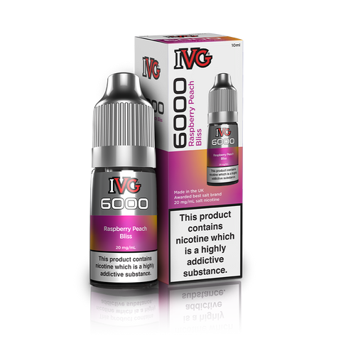 Raspberry Peach Bliss Nic Salt E-Liquid by IVG 6000