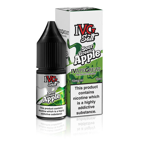 Sour Green Apple Nic Salt 10ml E-Liquid by IVG