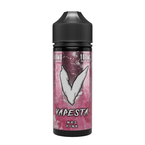 Mrs Pink 100ml Shortfill E-Liquid by Vapesta