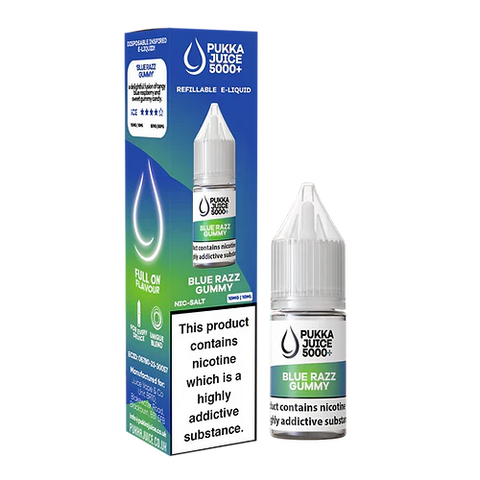 Blue Razz Gummy Nic Salt E-Liquid by Pukka Juice 5000+