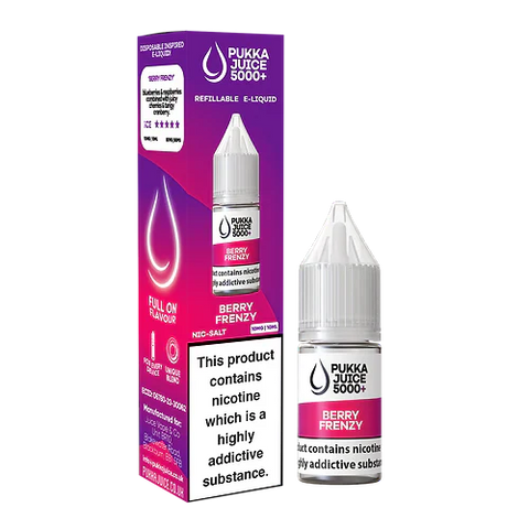 Berry Frenzy Nic Salt E-Liquid by Pukka Juice 5000+