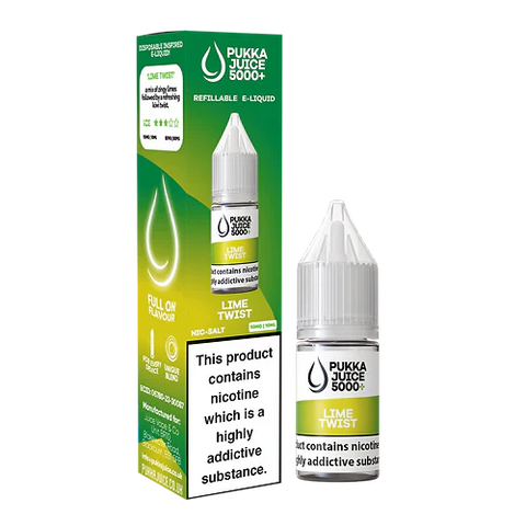 Lime Twist Nic Salt E-Liquid by Pukka Juice 5000+