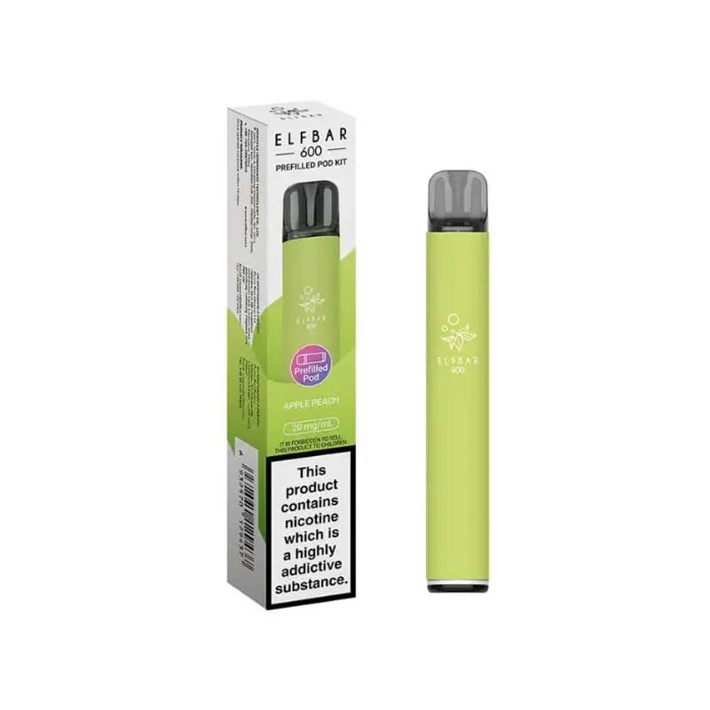 Elf Bar 600 Prefilled Pod Vape Kit - Apple Peach