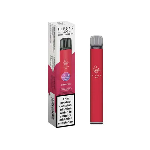 Elf Bar 600 Prefilled Pod Vape Kit - Cherry Ice