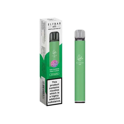 Elf Bar 600 Prefilled Pod Vape Kit - Kiwi Passion Fruit Guava 