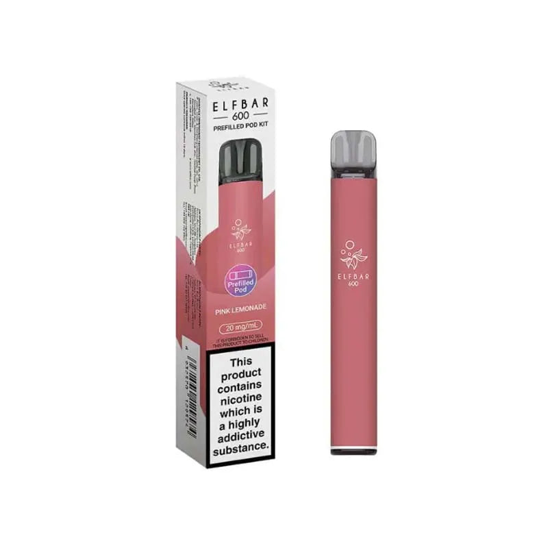 Elf Bar 600 Prefilled Pod Vape Kit - Pink Lemonade