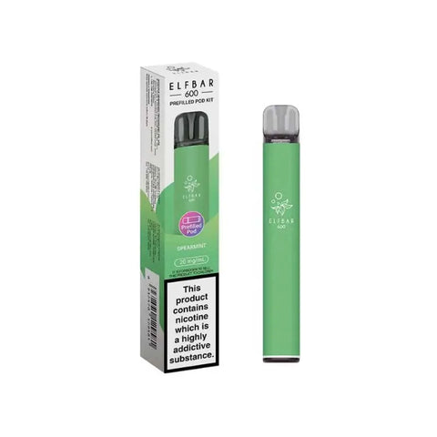 Elf Bar 600 Prefilled Pod Vape Kit  Spearmint 