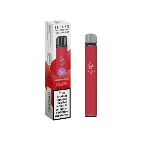 Elf Bar 600 Prefilled Pod Vape Kit - Strawberry Ice
