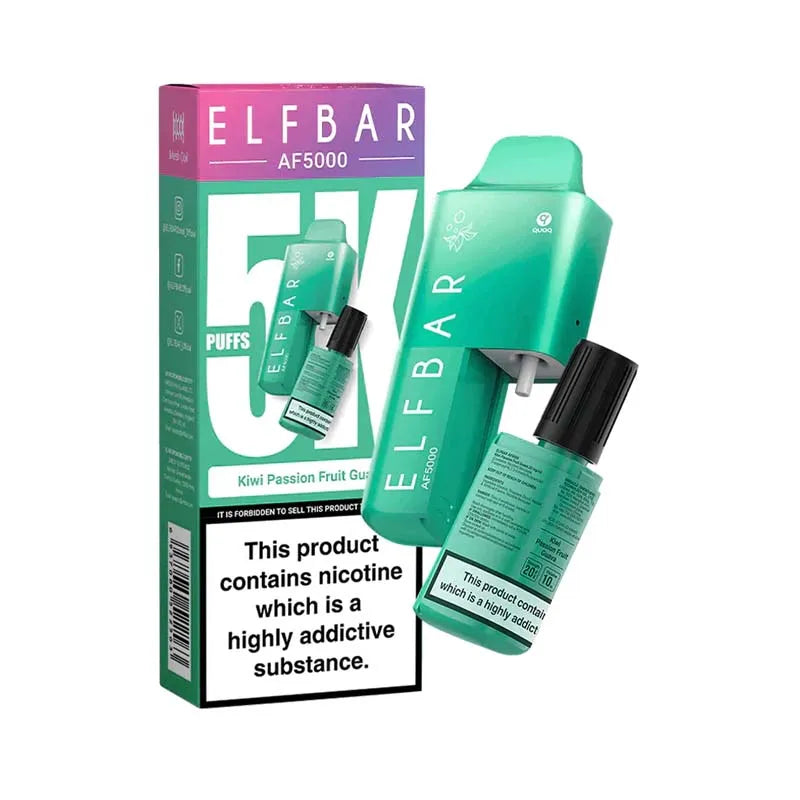 elf bar af5000 prefilled pod vape kit - kiwi-passion-fruit-guava