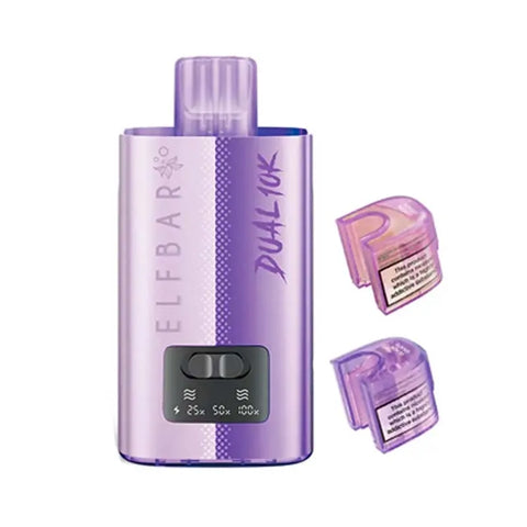 Elf Bar Dual 10K Prefilled Pod Vape Kit - Grape Edition