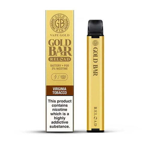 Gold Bar Reload Prefilled Pod Vape Kit - Virginia Tobacco