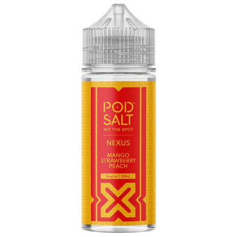Mango Strawberry Peach 100ml Shortfill E-Liquid by Pod Salt Nexus