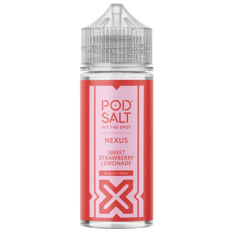 Sweet Strawberry Lemonade 100ml Shortfill E-Liquid by Pod Salt Nexus